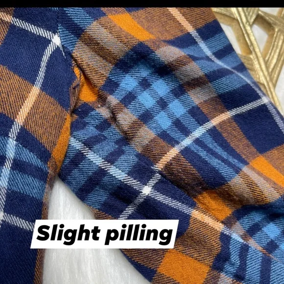 Matilda Jane General Store Plaid Tunic Blue Orange - Picture 10 of 12